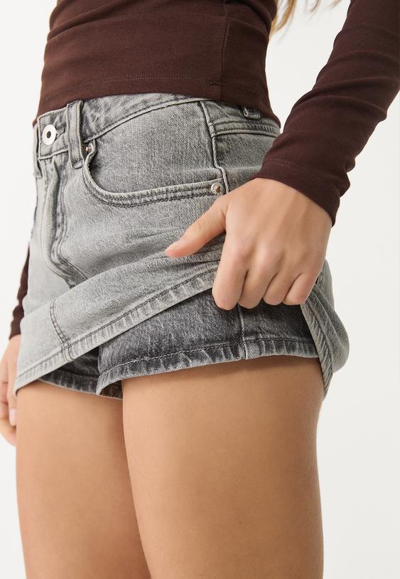 Comfy Denim Mini Skort