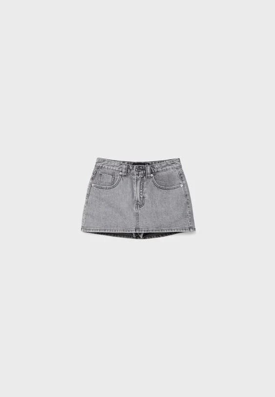 Comfy Denim Mini Skort