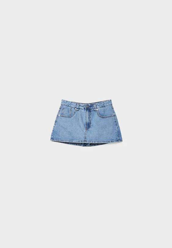 Comfy Denim Mini Skort