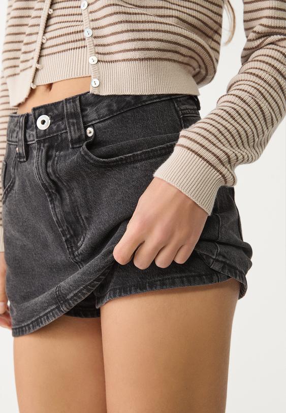 Comfy Denim Mini Skort