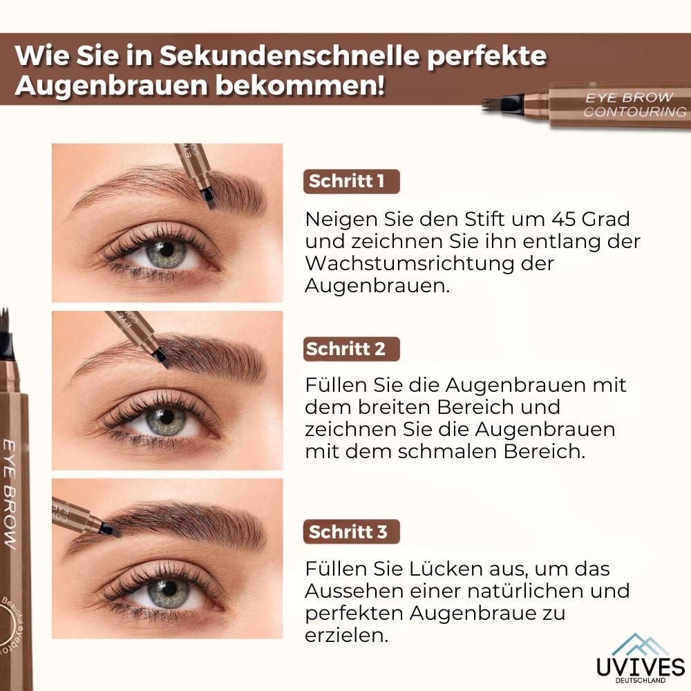 1+1 GRATIS | BrowElegance™ | Microblading - Augenbrauenstift [Letzter Tagesrabatt] - Soliqlo