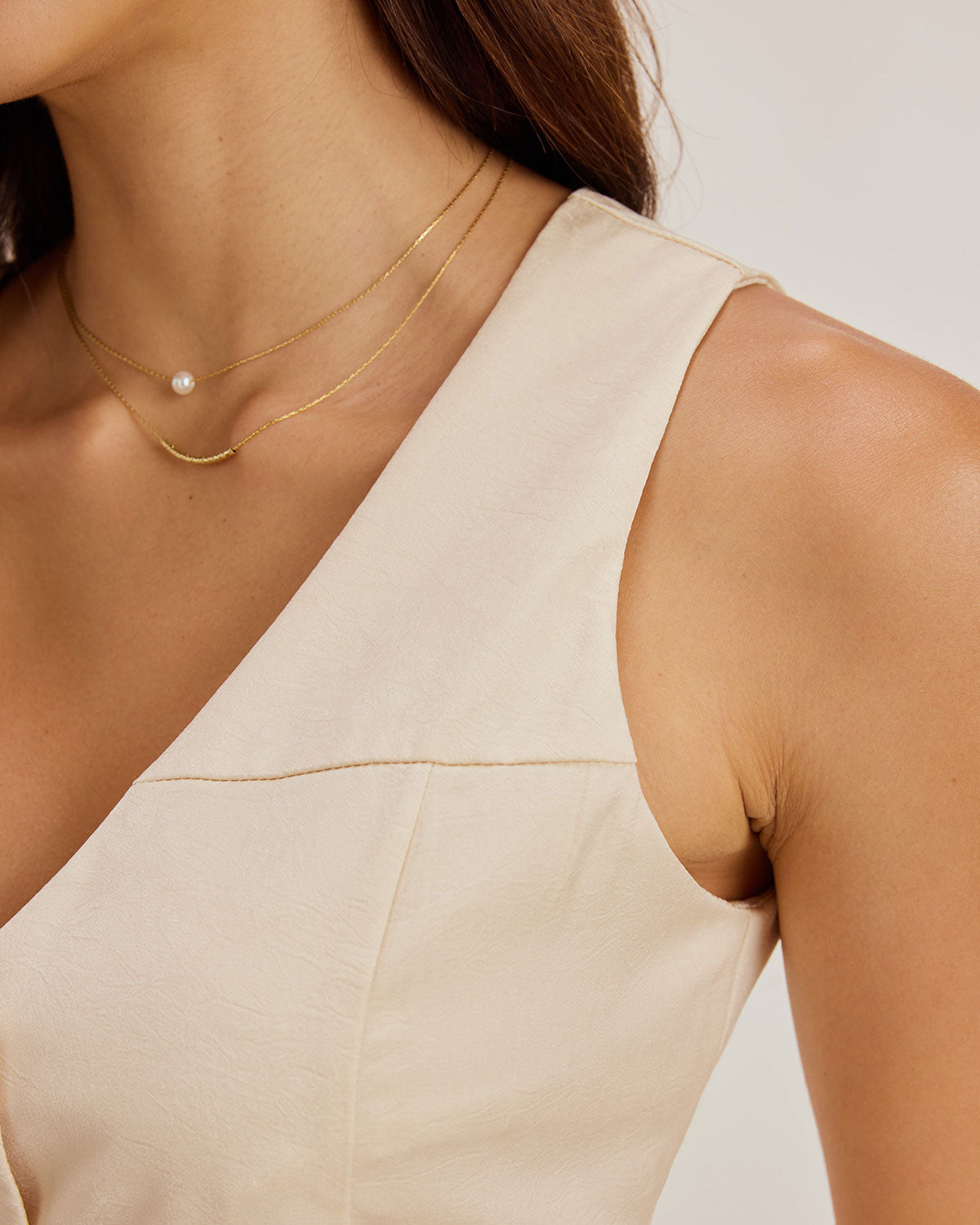 Apricot Textured Button Vest