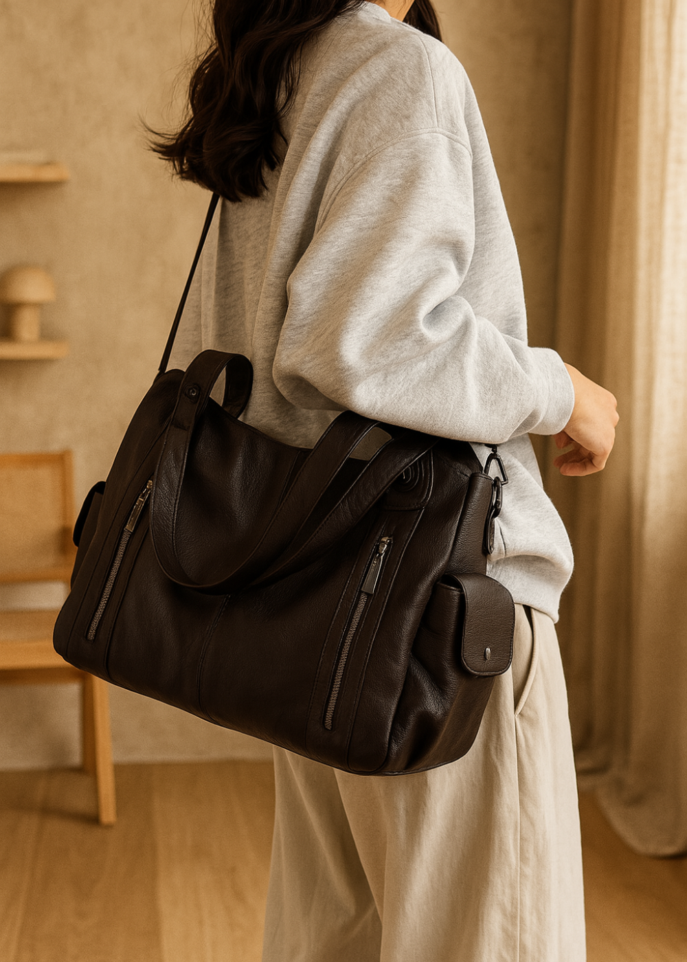 Angel leather bag