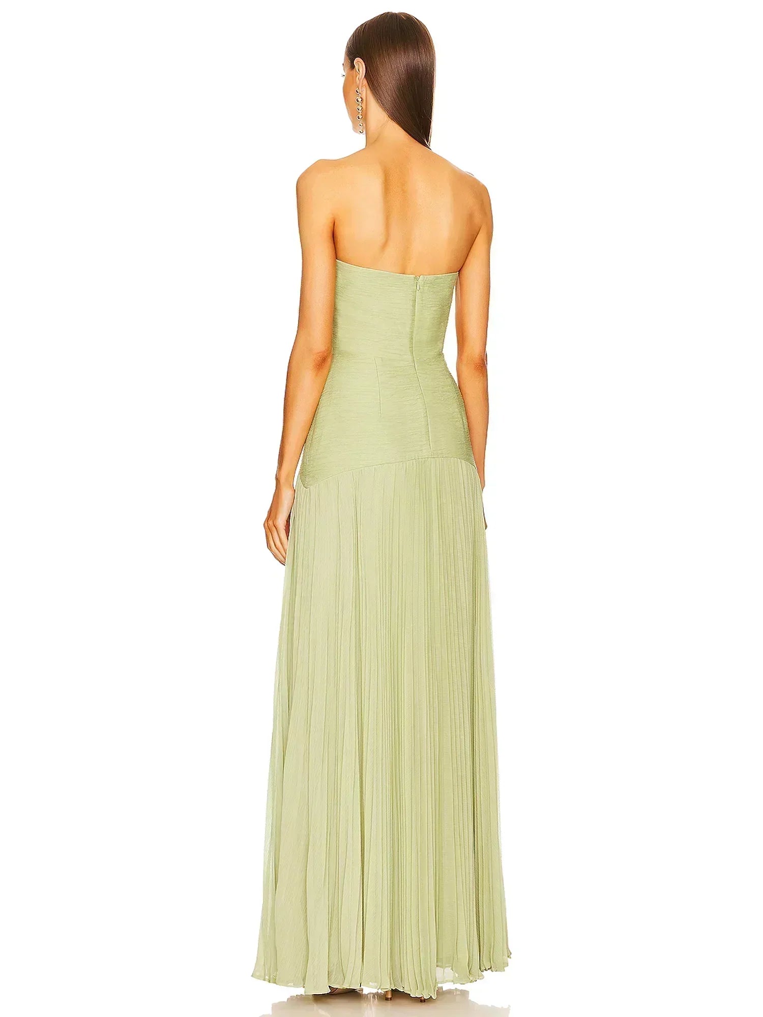 Laura Flowy Green Long Dress