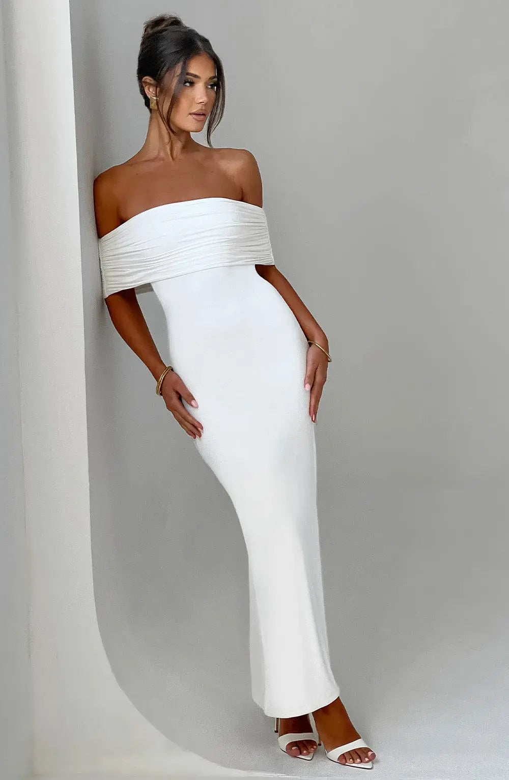 Belinda Maxi Dress - White Soliqlo