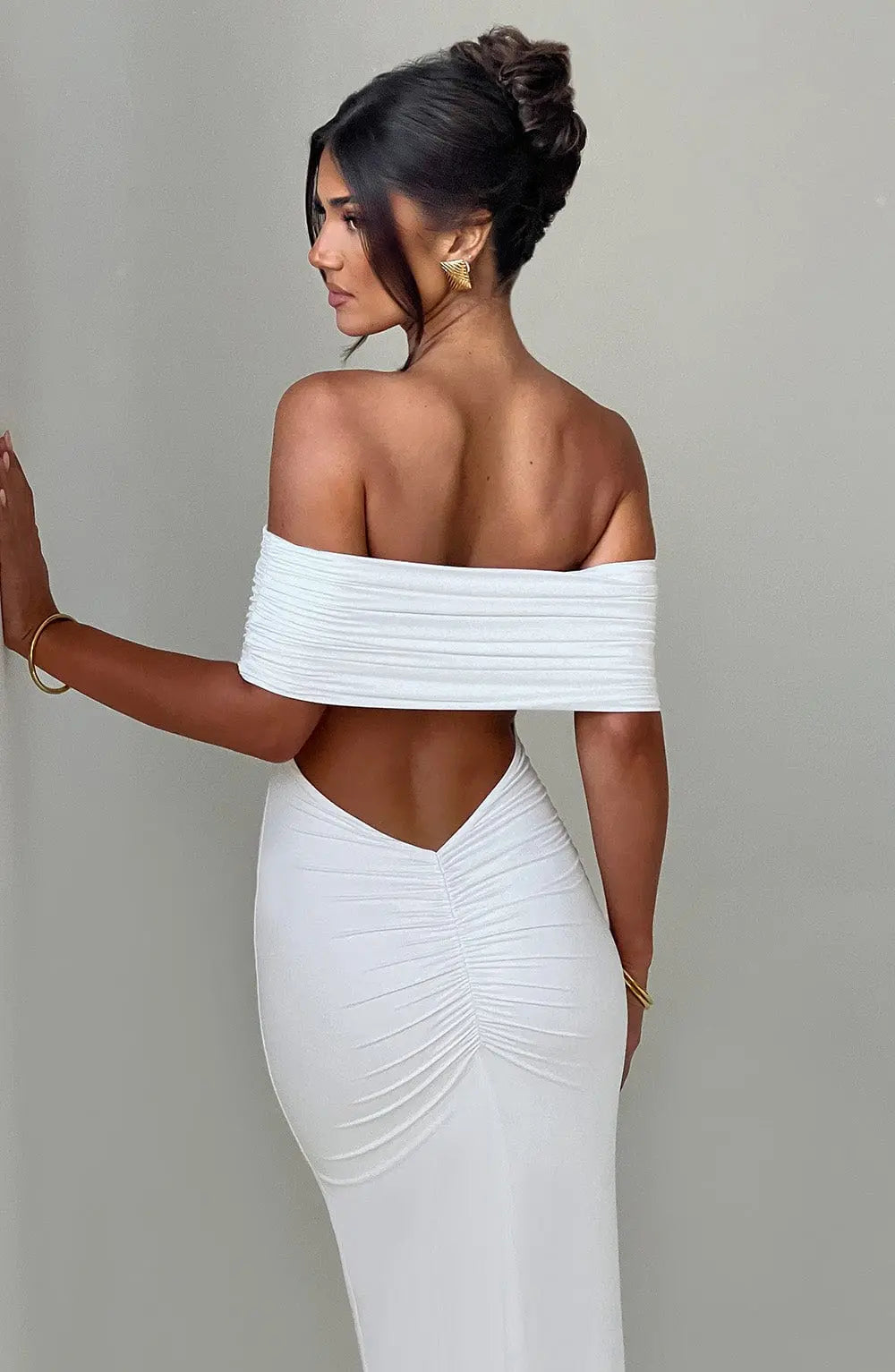 Belinda Maxi Dress - White Soliqlo