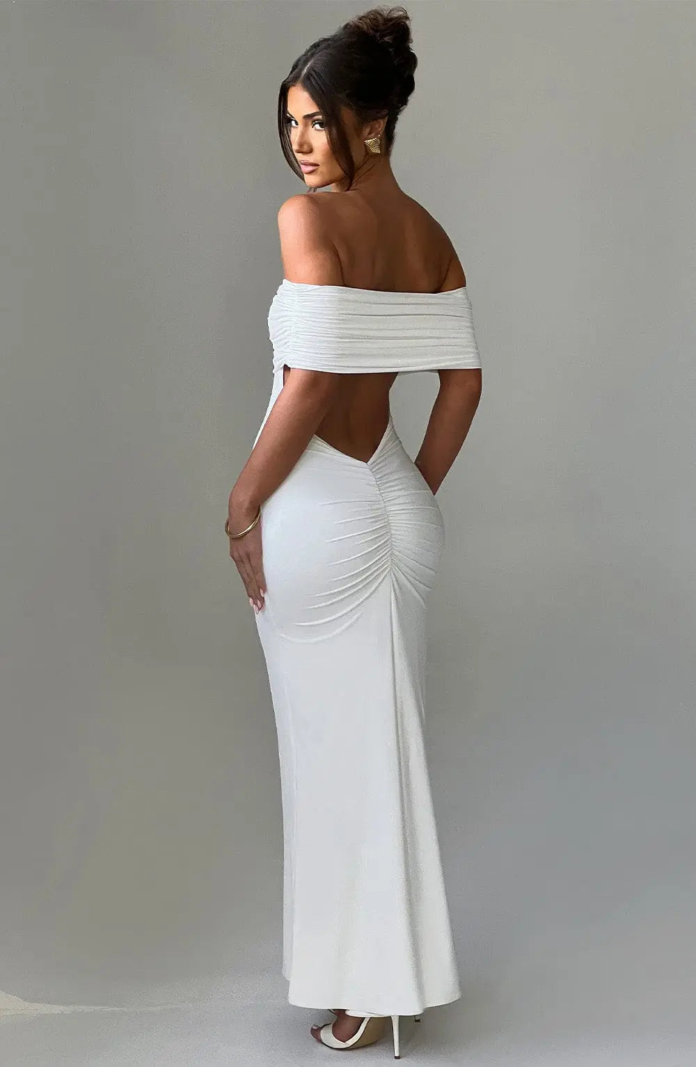 Belinda Maxi Dress - White Soliqlo