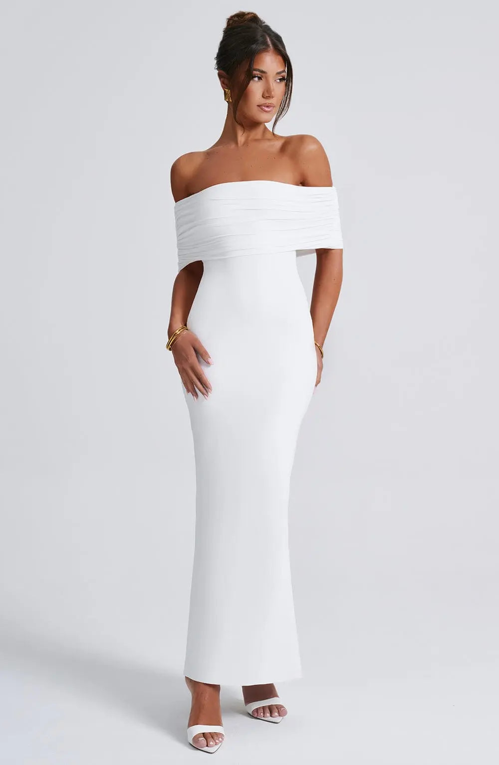 Belinda Maxi Dress - White Soliqlo