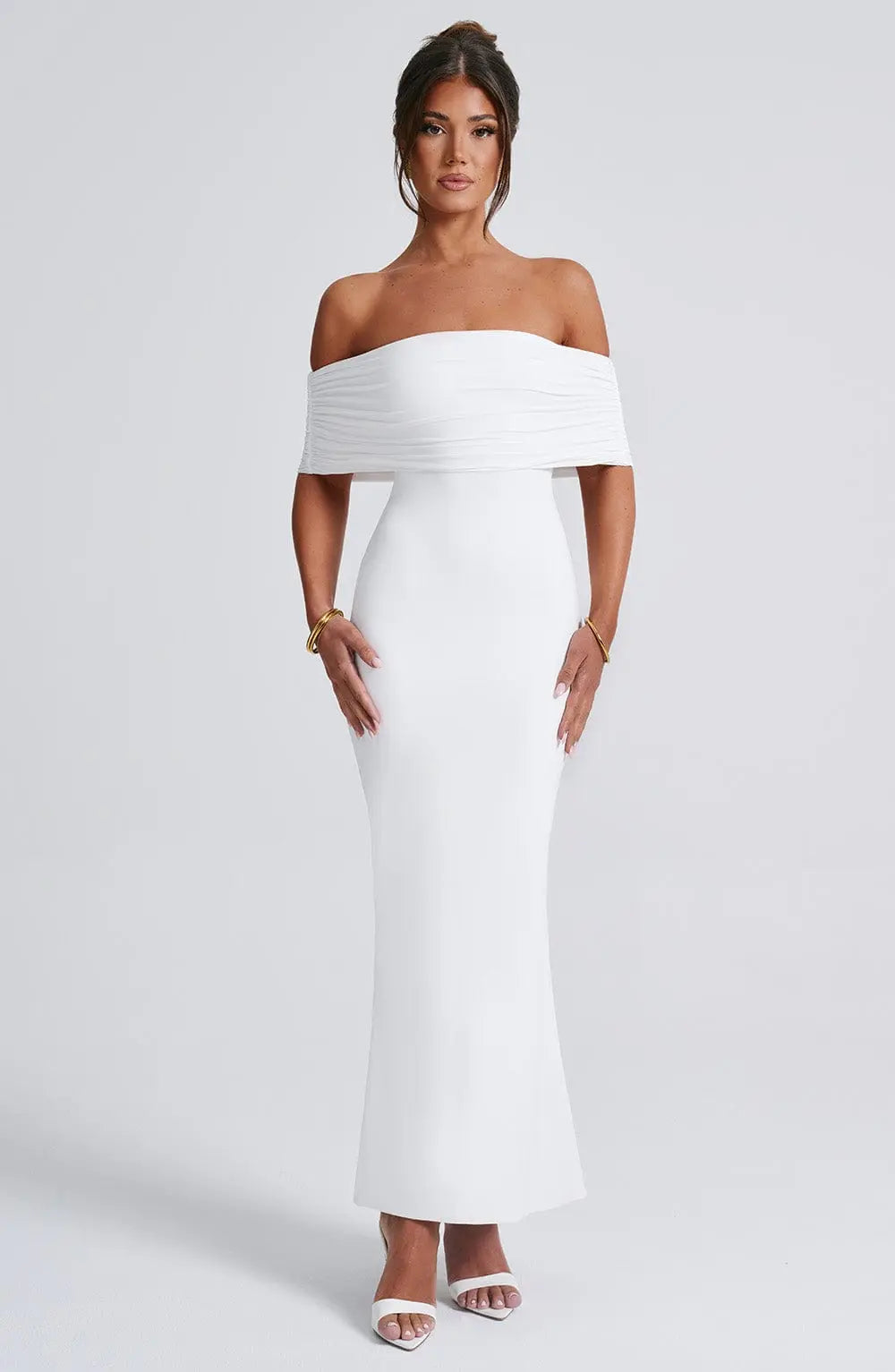 Belinda Maxi Dress - White Soliqlo