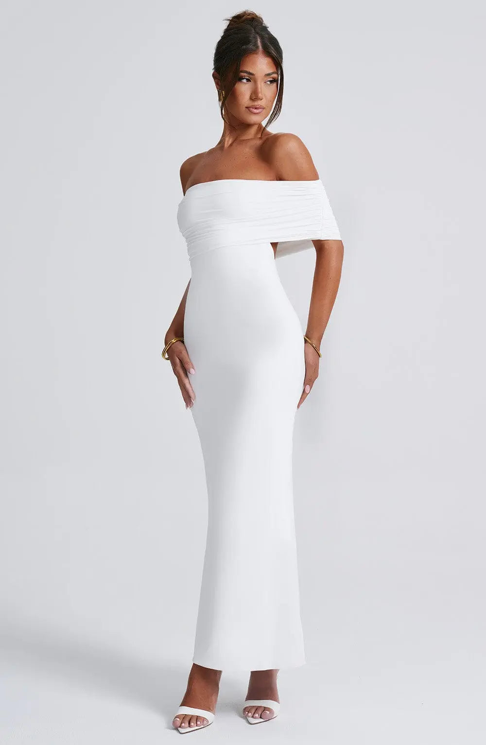 Belinda Maxi Dress - White Soliqlo