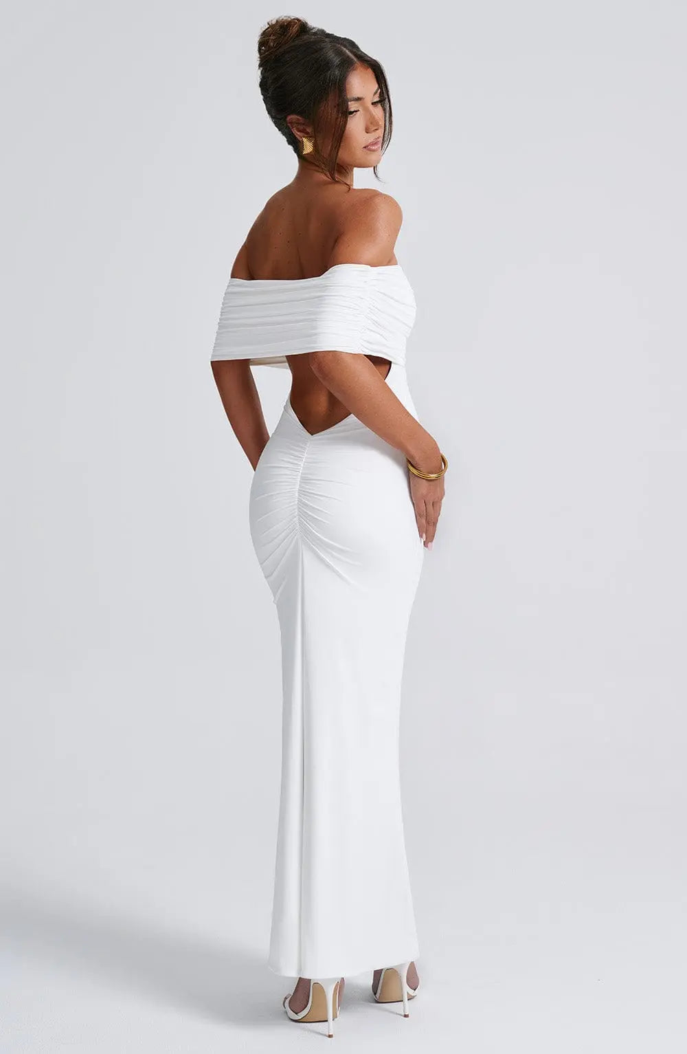 Belinda Maxi Dress - White Soliqlo