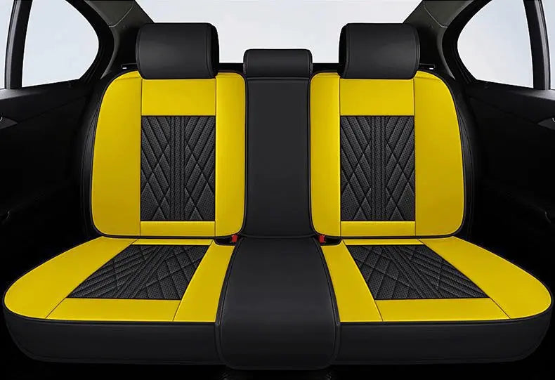 Black & Yellow Ultra Car Seat Covers Soliqlo