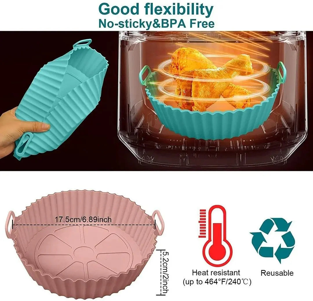 Buy 3 Get 2 Free 🔥Air Fryer Silicone Baking Tray Soliqlo