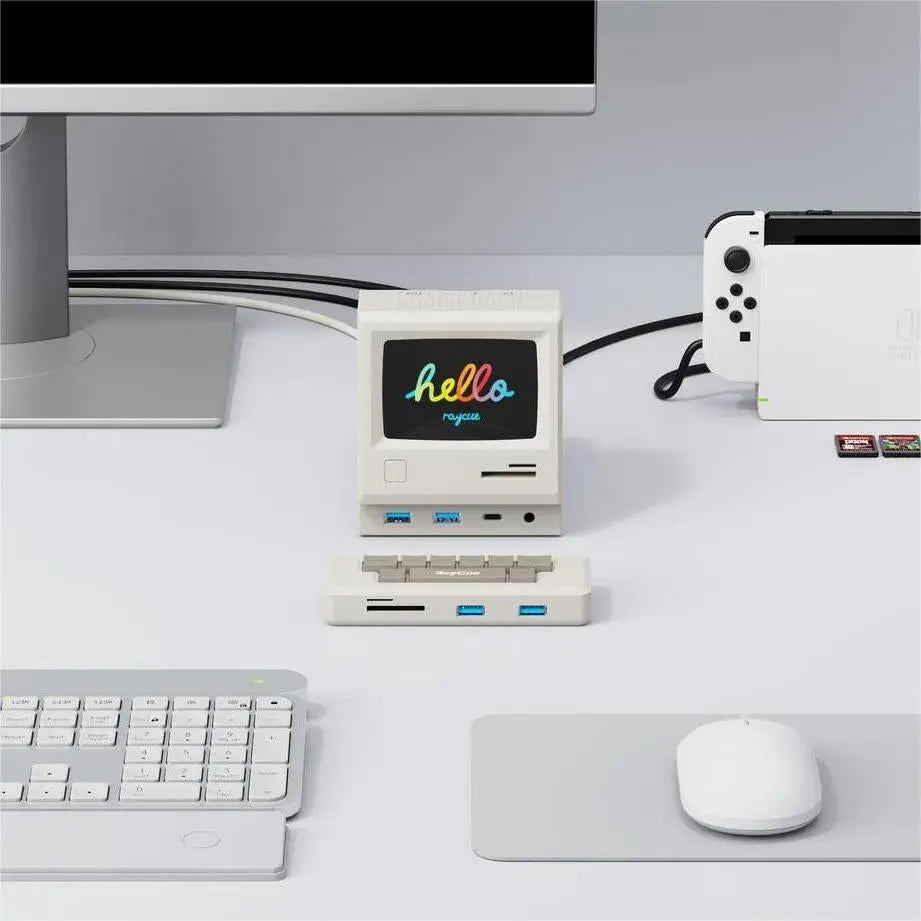 RayCue 128K: Retro Style Multifunctional Dock w/ Display Soliqlo