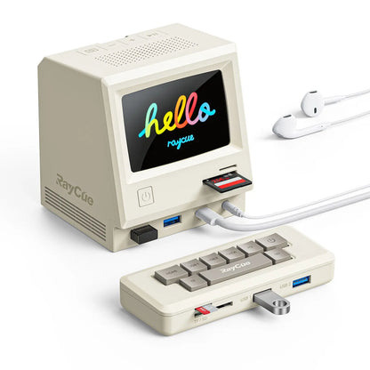 RayCue 128K: Retro Style Multifunctional Dock w/ Display Soliqlo