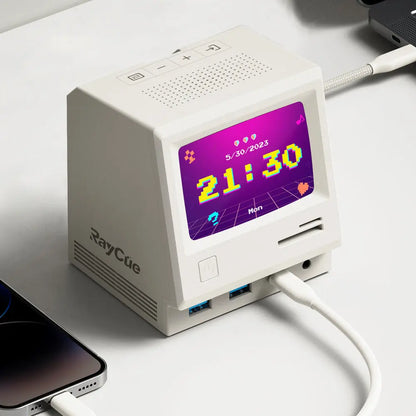 RayCue 128K: Retro Style Multifunctional Dock w/ Display Soliqlo