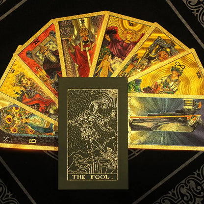 🔥Explore the Mystical World of Tarot Gold Foil Tarot (Buy 2 Free Shipping) Soliqlo