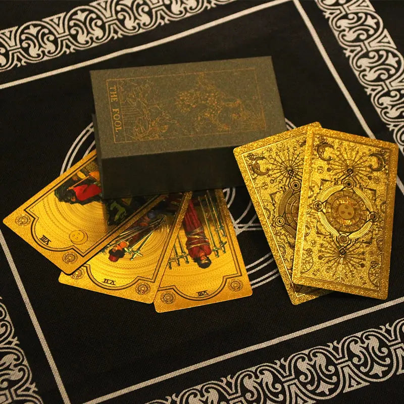 🔥Explore the Mystical World of Tarot Gold Foil Tarot (Buy 2 Free Shipping) Soliqlo