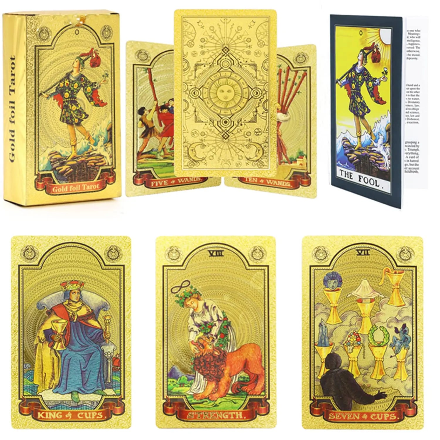 🔥Explore the Mystical World of Tarot Gold Foil Tarot (Buy 2 Free Shipping) Soliqlo