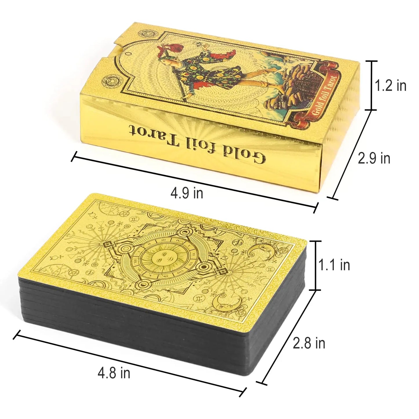 🔥Explore the Mystical World of Tarot Gold Foil Tarot (Buy 2 Free Shipping) Soliqlo