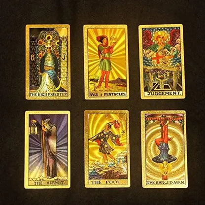 🔥Explore the Mystical World of Tarot Gold Foil Tarot (Buy 2 Free Shipping) Soliqlo