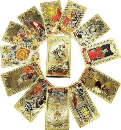 🔥Explore the Mystical World of Tarot Gold Foil Tarot (Buy 2 Free Shipping) Soliqlo