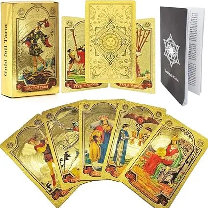 🔥Explore the Mystical World of Tarot Gold Foil Tarot (Buy 2 Free Shipping) Soliqlo