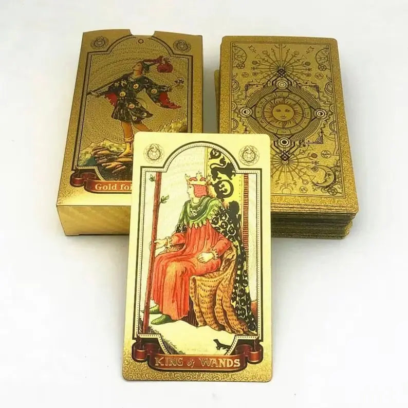 🔥Explore the Mystical World of Tarot Gold Foil Tarot (Buy 2 Free Shipping) Soliqlo