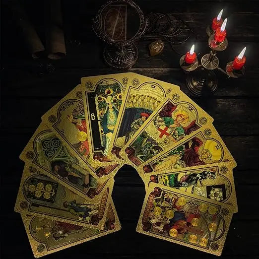 🔥Explore the Mystical World of Tarot Gold Foil Tarot (Buy 2 Free Shipping) Soliqlo