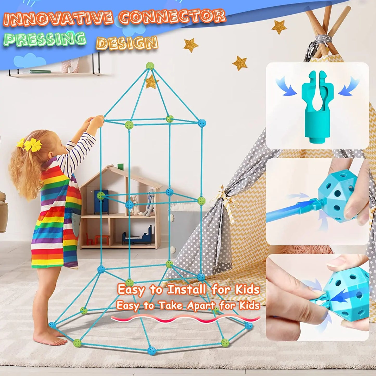 🎁Last Day 50% OFF SALE 🎁Magic Fort Building Kit With Box Soliqlo