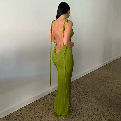 🌟 Serenity Backless Maxi Dress Soliqlo