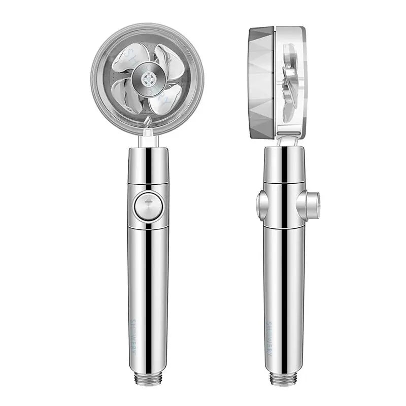 Showery® Turbo - Propeller Driven Shower Head Soliqlo