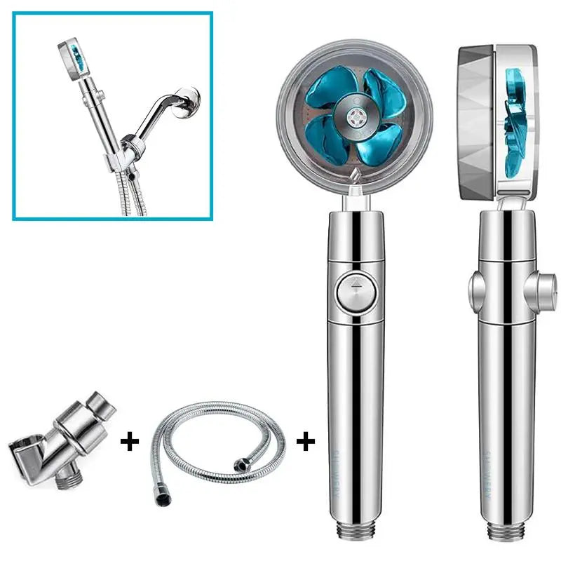 Showery® Turbo - Propeller Driven Shower Head Soliqlo