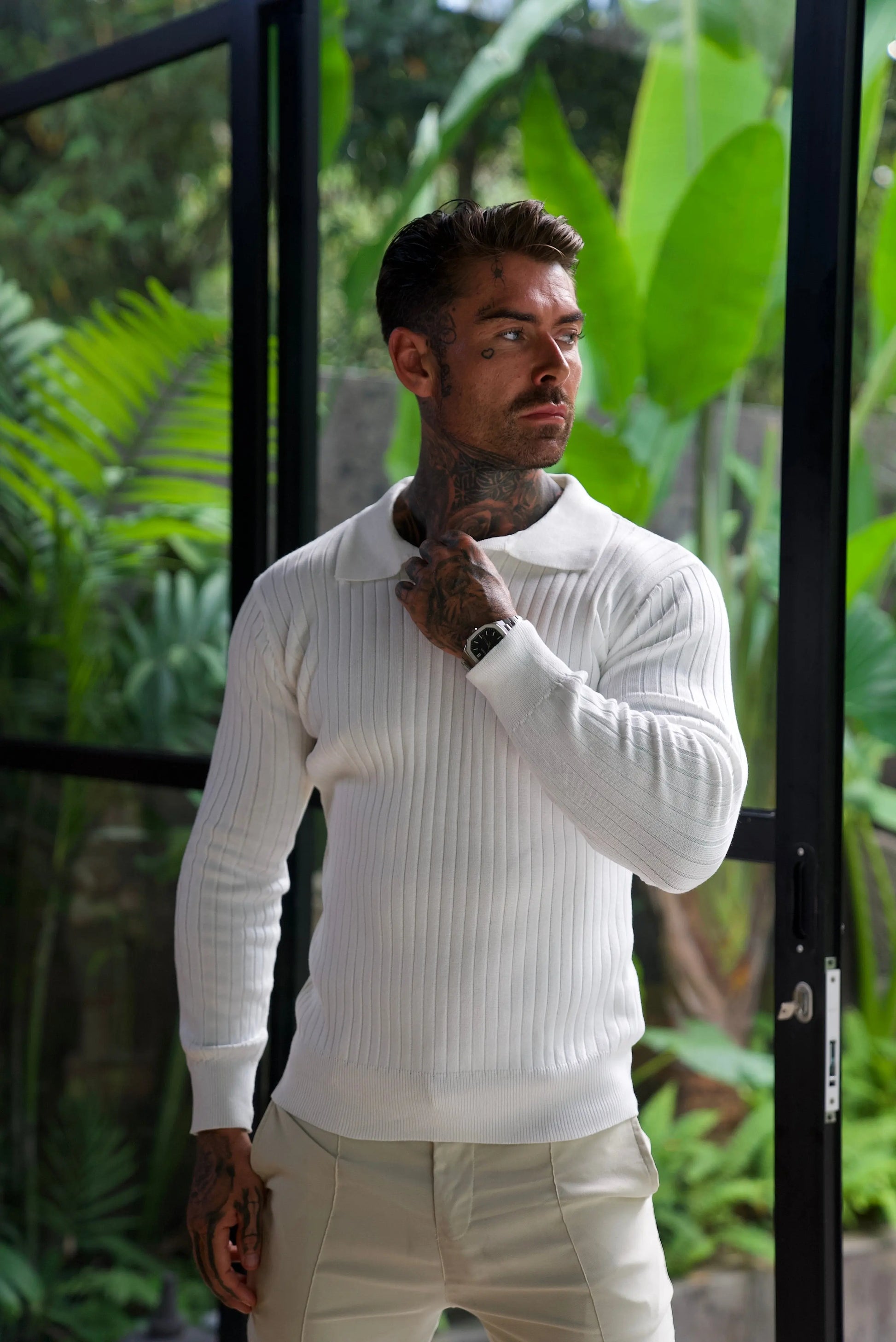 Sogno: Muscle Fit Knit Sweater Soliqlo