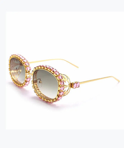 Women Green Best Punk Sunglasses Glasses Zircon Soliqlo