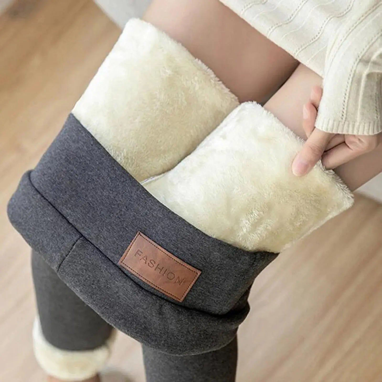 Women Pants Warm Winter Thick Velvet Legging High Waist Black Leggings Compression Thick Lamb Wool Pants Cold Resistant Pants Soliqlo