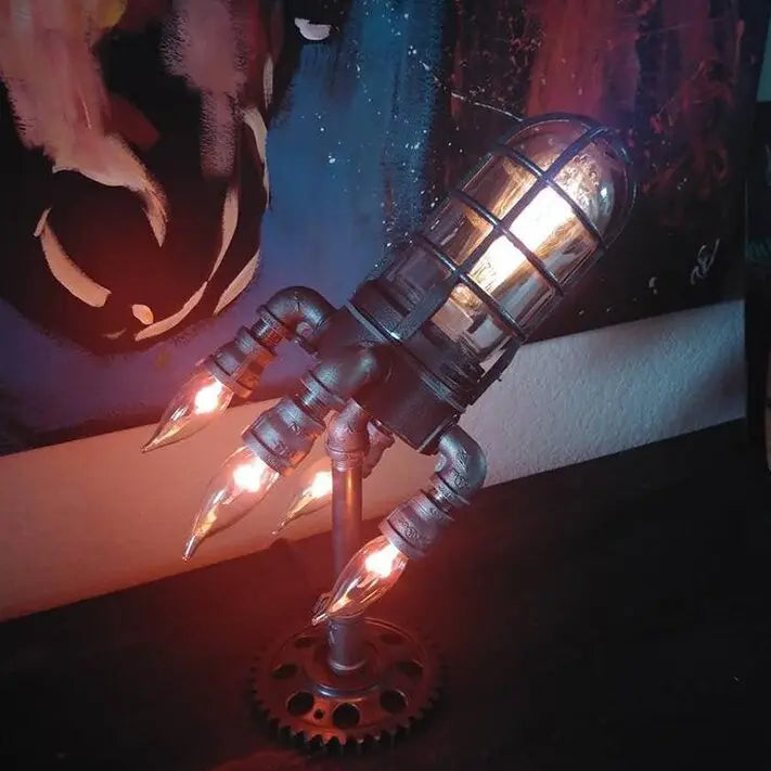 Steam Punk Rocket Lamp Soliqlo