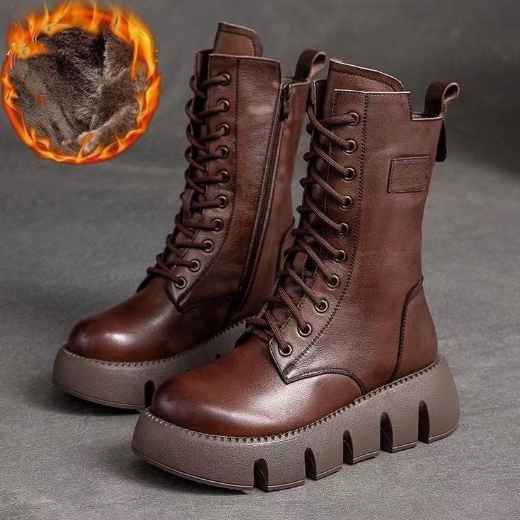 Arctic Luxe - Orthopaedic Leather Winter Boots - Soliqlo