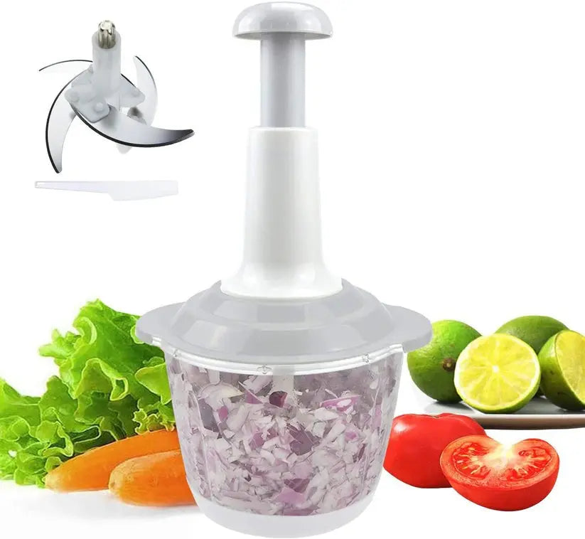 UNBREAKABLE HAND PUSH CHOPPER|VEGETABLE AND MEAT CHOPPER Soliqlo