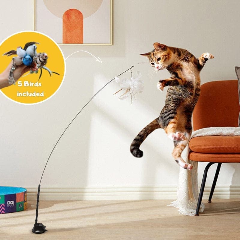 Feather Pounce Simulation Cat Toy Set - Soliqlo