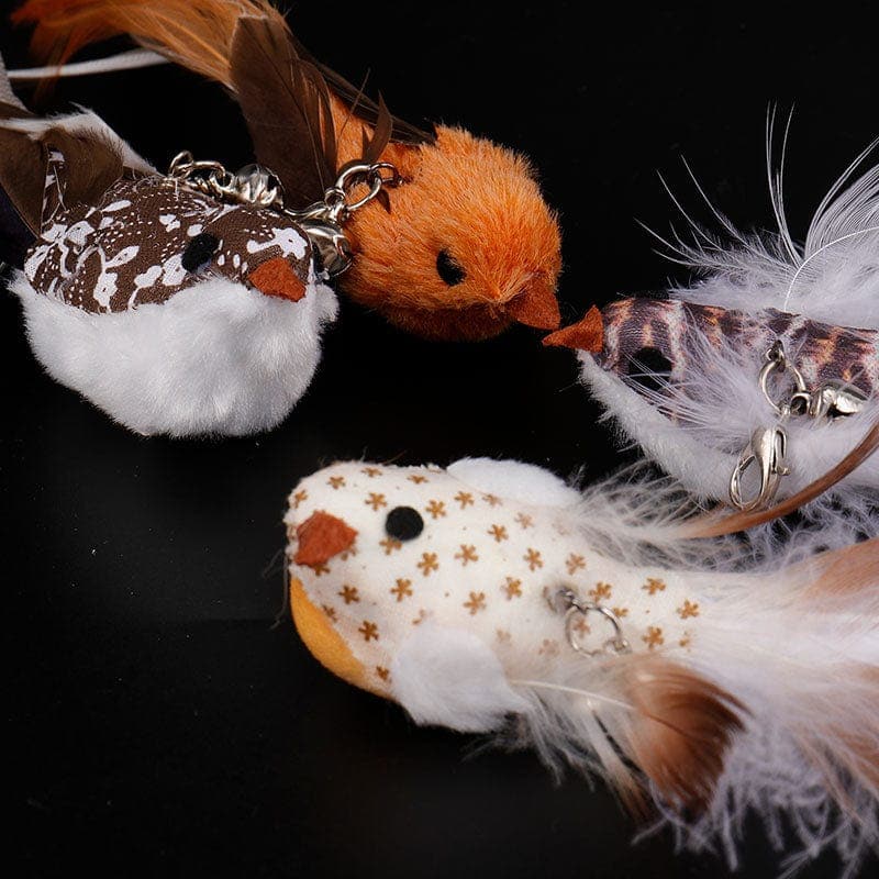 Feather Pounce Simulation Cat Toy Set - Soliqlo