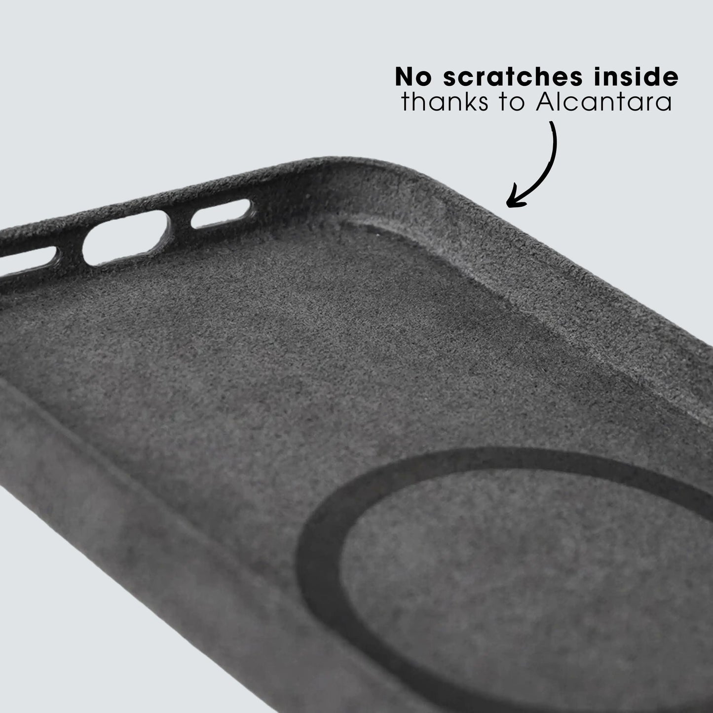 iPhone 15 Pro Max - Alcantara Case - Space Grey Soliqlo