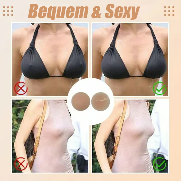 🏆Bestseller🏆 Nahtloser Nippelcover – Latexfrei, 100% Silikon – Honig🔥 A–B Cup / Set 1