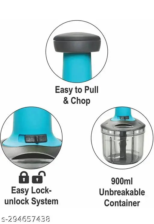 UNBREAKABLE HAND PUSH CHOPPER|VEGETABLE AND MEAT CHOPPER Soliqlo