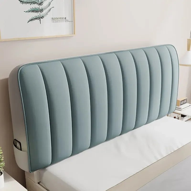 New Arrival High Grade Quilting Soft Plush Headboard Cover Solid Color Gray All - inclusive Soft Velvet Quilted Bed Head Cover - Soliqlo