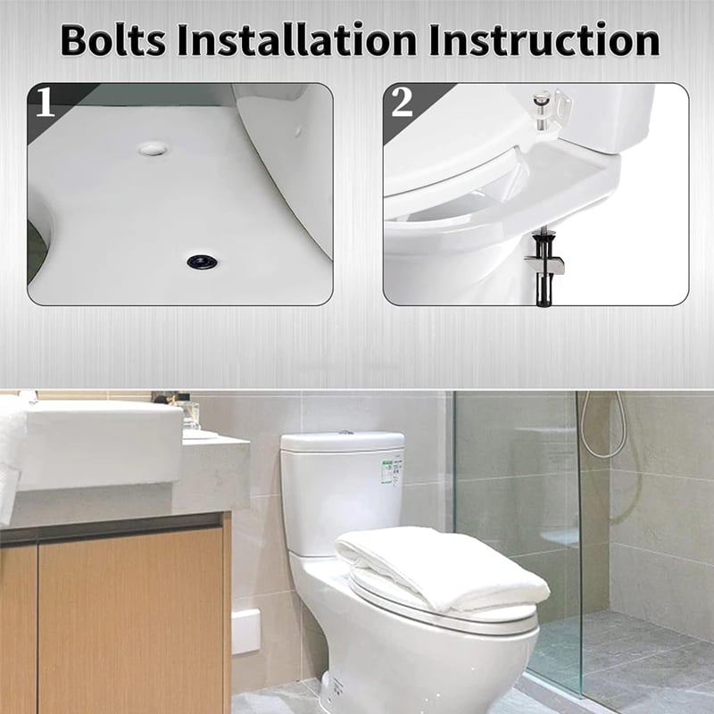🔥NEW YEAR SALE - Heavy Duty Toilet Seat Fastener Bolt kit - Soliqlo