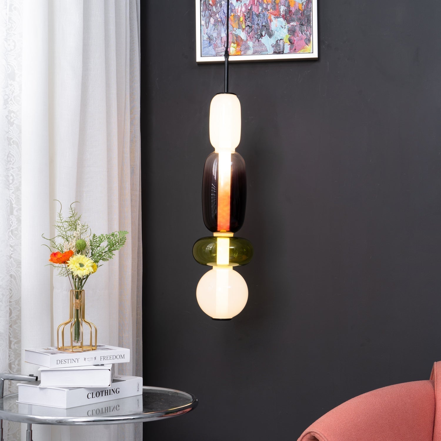 Prisma Glow Glass Pendant Light - Soliqlo