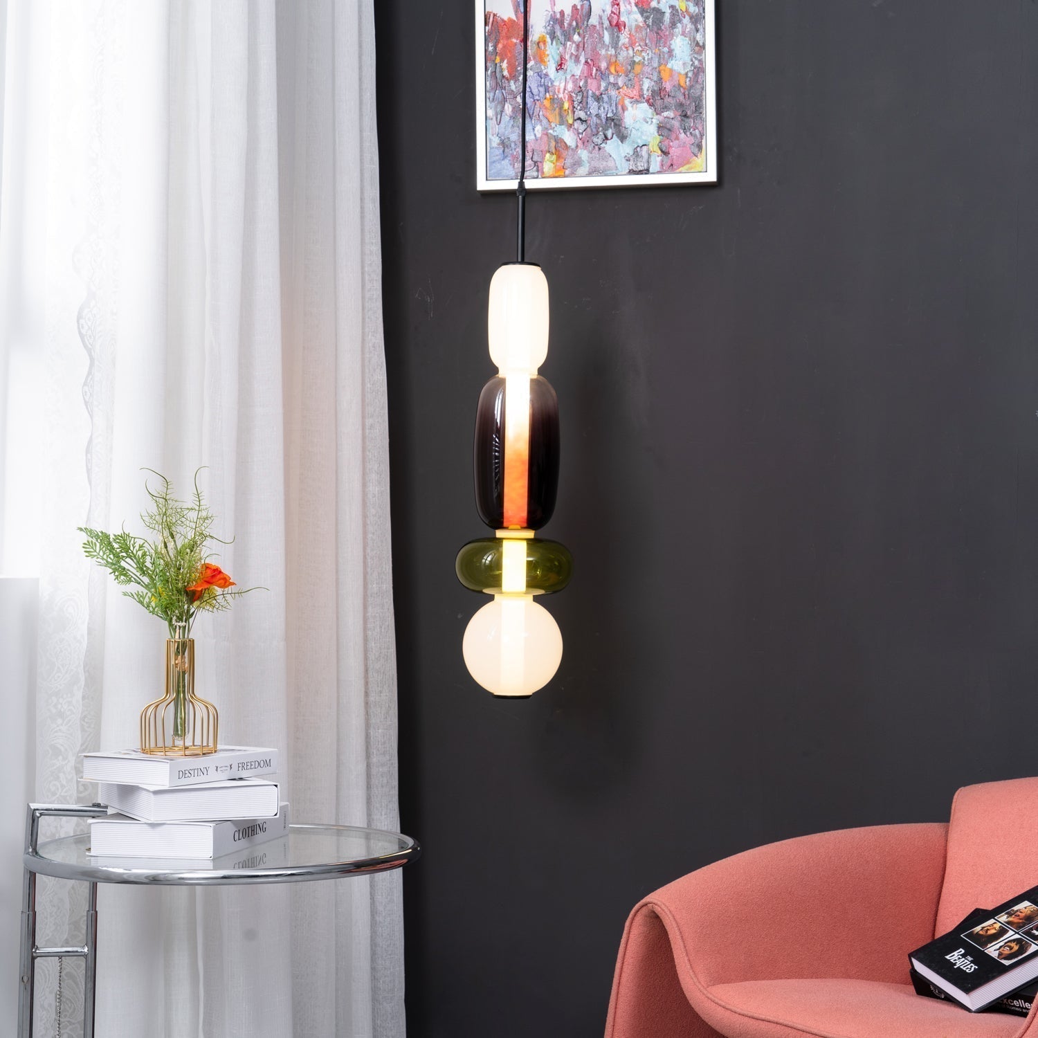Prisma Glow Glass Pendant Light - Soliqlo
