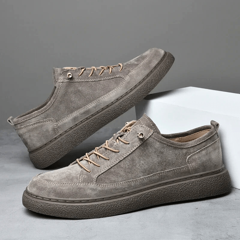 Suede Stride – Emphasizing comfort and the premium suede material. - Soliqlo