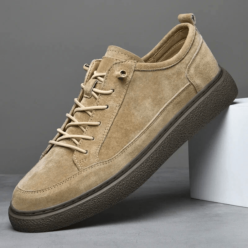 Suede Stride – Emphasizing comfort and the premium suede material. - Soliqlo